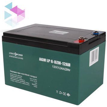 Акумуляторна батарея LogicPower LP 6-DZM-12, під Болт М5 AGM для дитячого електротранспорту 1129 фото
