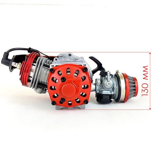 Бензиновий двигун 50сс з поршнем 44mm Tuning Red, для квадроцикла 2389 фото