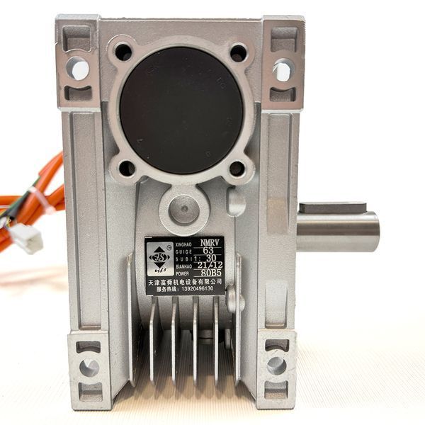 Електродвигун BLDC 48V 1000W в зборі з черв'ячним редуктором NMRV63 3270 фото