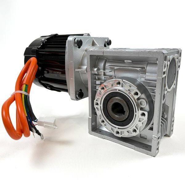 Електродвигун BLDC 48V 1000W в зборі з черв'ячним редуктором NMRV63 3270 фото